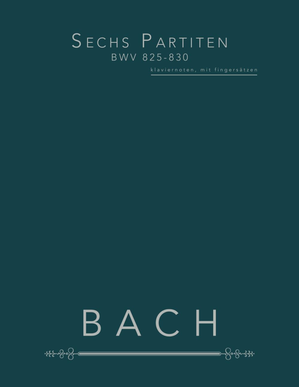 Partiten BWV 825-830 recueil de partitions piano J.S. Bach avec doigtés complets