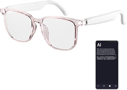 Smart Glasses with AI,Translator Smart Glasses for Men&Woman,Supports 110+ Languages for Traveling,Doing Business and Making Friends Pink