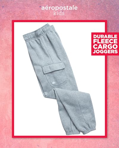 Image of AEROPOSTALE Girls Joggers Set - 3 Piece Puffer Vest, Pullover Hoodie and Cargo Jogger Sweatpants for Girls (Sizes: 4-16)