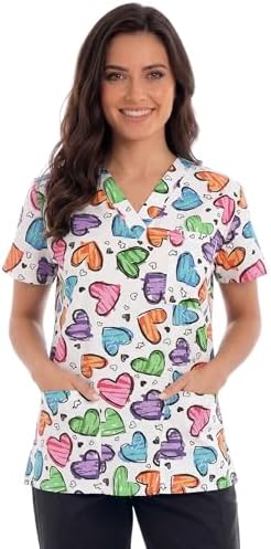 Just Love Womens Holiday Scrub Tops