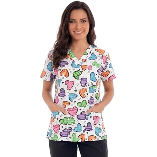Just Love Womens Holiday Scrub Tops