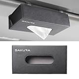 SAWAKAKI 日産 サクラ に専用設計 ティッシュケース ティッシュ ボックス PUレザー ロゴ入り 大容量 マグネット式 便利グッズ 挟むだけ カスタムパーツ 車用