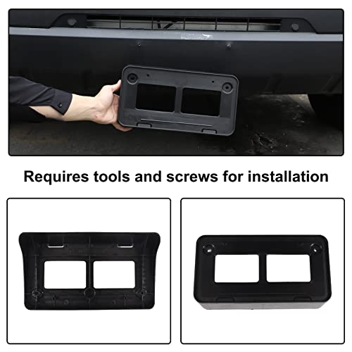 Car Front License Plate Frame Bracket Compatible with Toyota Tundra 2022-2023 Front License Plate Tag Holder Mounting Mount Adapter Bumper Brackets Frame Trim Cover Tag Holder Replacement Accessories - Image 5