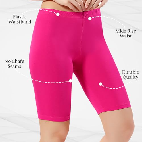 Image of TRASA Women's Cotton Fashion Biker Workout Cycling Shorts, Avialable Sizes: S,M,L,XL,2XL,3XL