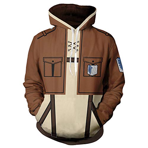 Wsysnl 3D Cosplay Anime Halloween Cardigan Zip Hoodie and Sweater/Unisex Gray