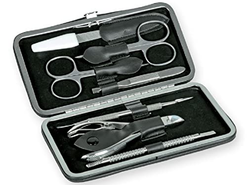 Gima - Podologie-Set zur professionellen Pediküre und zur professionellen Maniküre, 7 Werkzeuge aus rostfreiem Edelstahl, starres Schutzgehäuse.