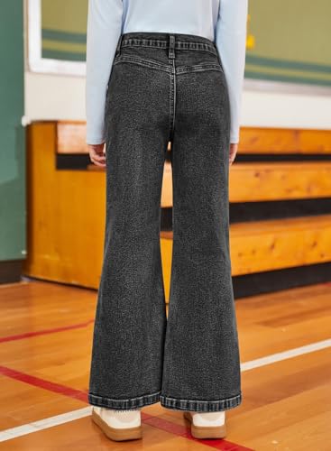 blibean Tween Girls Wide Leg Jeans Zimbaplatinum Demin Pants Size 6-15 Years3