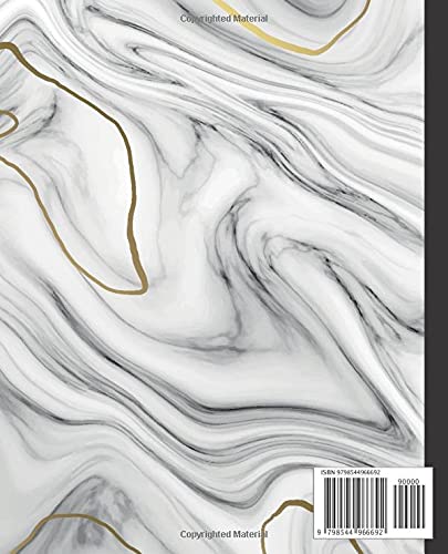 Composition Notebook: Wide Ruled Lined Paper Notebook Journal: Luxury White Silver and Gold Marble Painting Workbook for Girls Kids Teens Students for Back to School and Home College image 3
