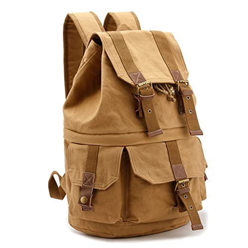 Canvas DSLR-Kameratasche im Freien Reisefotografie Mehrere Taschen Rucksack for Kamerastativobjektiv (Color : Khaki, Size : One Size) (Farbe : Khaki, Größe : One Size) Cover