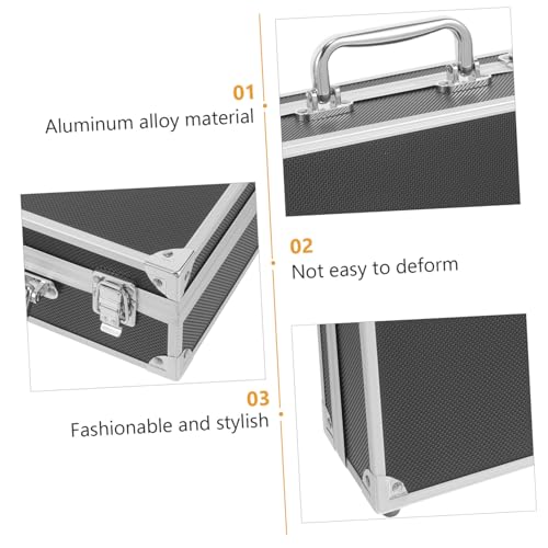 Gadpiparty Small Toolbox Aluminum Alloy Storage Case Briefcase for Men Case Hard Aluminum3