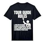 Mens Tourist Leader Vacation Guide Flag Sightseeing Tour Guide Performance T-Shirt