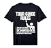 Mens Tourist Leader Vacation Guide Flag Sightseeing Tour Guide Performance T-Shirt