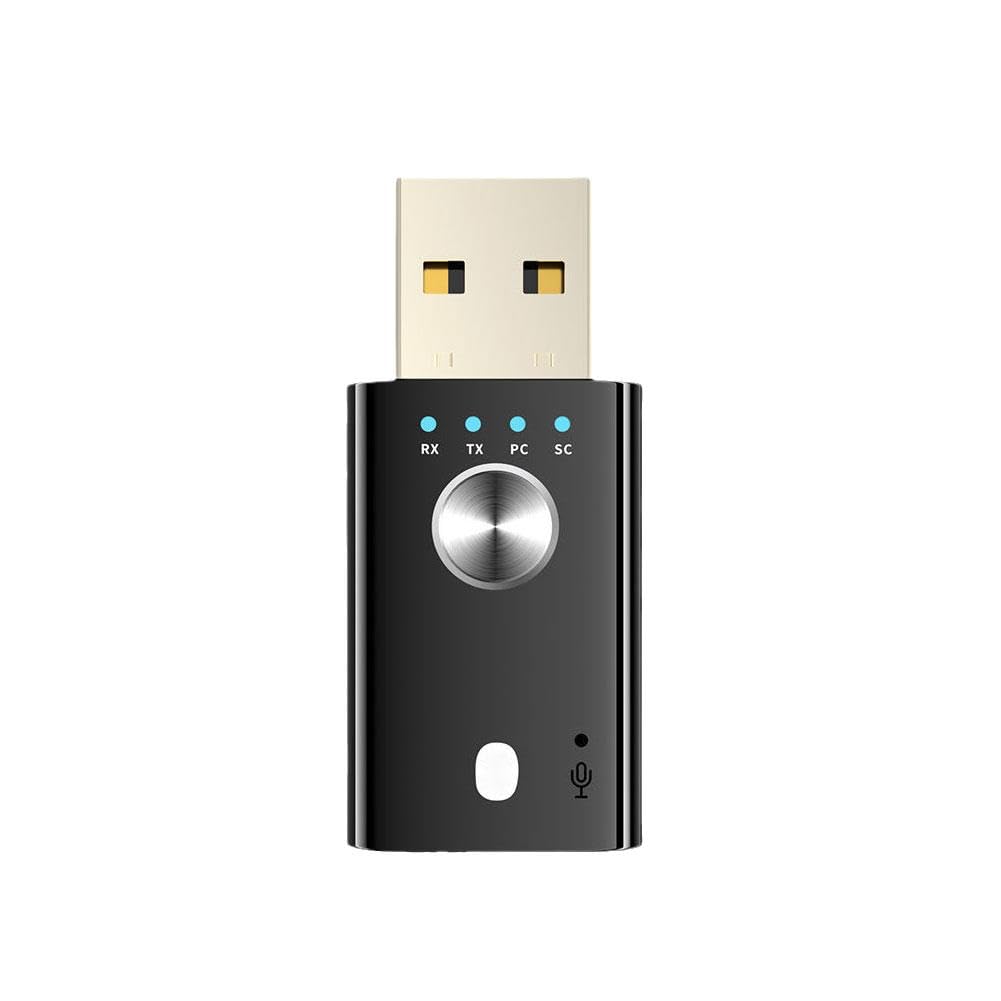 4-w-1 odbiornik USB Bluetooth 5.1 adapter audio Bluetooth z kartą PC dźwięk Bluetooth W6Y5 zewnętrzny odbiornik nadajnik