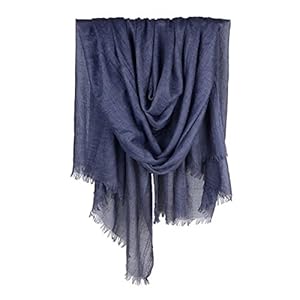 Women Summer Scarfs Large Long Lightweight Linen Beach Gauze Shawl Wrap 75”×43”