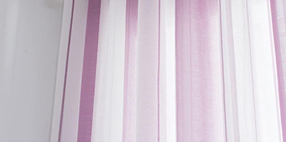 Simple Style Stripe Sheer Curtains Voile Curtain Home Decor for Kids Nursery Room Kitchen(1 Panel, W 100 x L 102 inch, Blue)