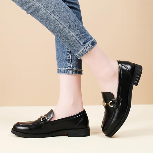 Image of Loafers for Women Womens Shoes Comfortable Dressy Slip On Low Heel Flats
