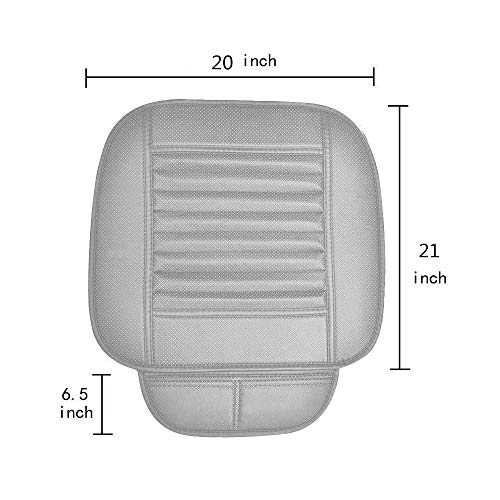DEALPEAK PU Leather Car Seat Cushions Four Seasons General Breathable Car Interior Seat Cushion Cover Chair Mat Protector