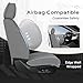 Coverado Car Seat Cover, Cover for Cars Front Seat, Premium Leather, Universal Fit Waterproof Seat Protectors, Car Seat Cushion Non-Slip for Most Cars-Gray