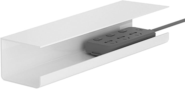 Under Desk Cable Management Tray, Power Strip Holders, Under Desk Cord Organizer Wire Tamers for Office, Home White