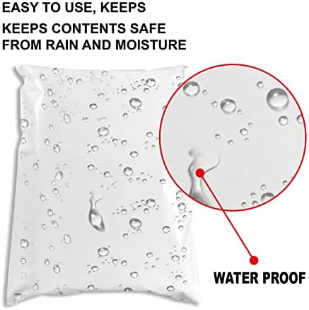 White Mailing Bags 6.5 x 9 in Postal Bag Small Poly Mailer 165 x 230 mm (Pack of 100)