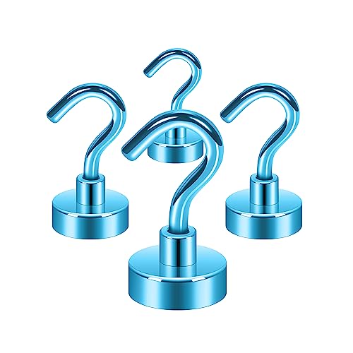 Neosmuk Magnetic Hooks for Cruise Cabins,30lb Heavy Duty,RoyalBlue,4 Pack