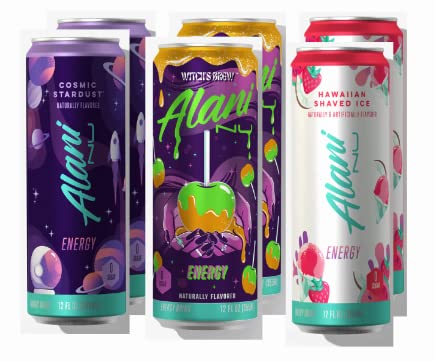 Alani Nu Sugar Free Pre-Workout Energy Drinks Variety Pack 12 Oz 6 Cans Party Pack #TOP12