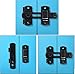 YUM 2 Pack Small Stainless Steel Flip Lock Safety Door Bolt, Holder Latch (Black)