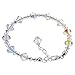 SCBR114 Sterling Silver Clear AB Crystal 7-8 inch Bracelet Made with Swarovski Elements
