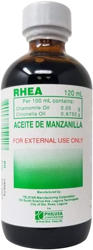 1 Rhea Aceite De Manzanilla 120ML (JUMBO SIZE) TRUSTED BRAND IN THE PHILIPPINES!