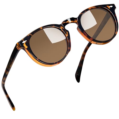 Joopin Acetate Polarized Sunglasses for Women Men Retro Round Square Sun Glasses UV Protection Trendy Shady Rays