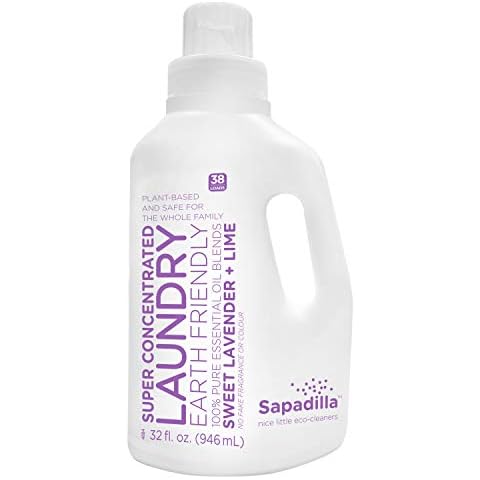 Sapadilla Sweet Lavender + Lime High Efficiency (he) Biodegradable Laundry Detergent Liquid , 32 Ounce Cover