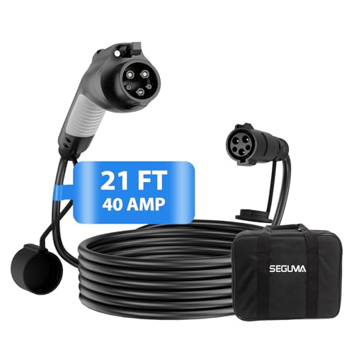 EV Charger Extension Cable, 21ft 40Amp J1772 Extension Cable Compatible with 110V-240V SAE J1772 EV Chargers, Suitable for J1772 EVs/PHEVs, Level 1/ Level 2 IP66 Car Charger Extension Cord with Bag by SEGUMA - Image 2