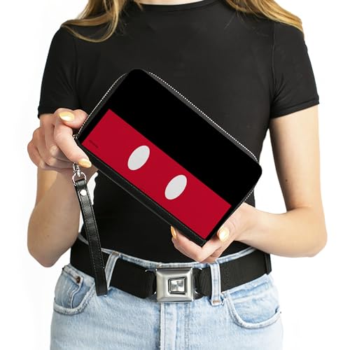 Buckle-Down Women's PU Zip Around Wallet Rectangle-Mickey Mouse, 7.5"x4.5"4