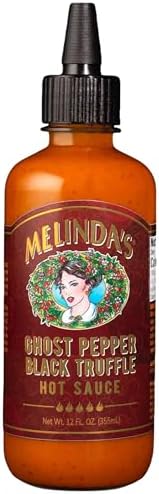 Melinda's Ghost Black Truffle Hot Sauce - Extra Hot Truffle Sauce, 12oz 1pk