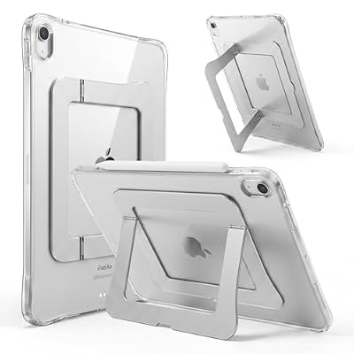 Dwopar Kickstand Case for iPad Air 11 inch M4/M3/M2 2026/2025/2024, Slim Protective Clear Cover for iPad Air 5th/4th Generation 10.9 Inch 2022/2020, Sturdy Adjustable Multi-Angle Stand, Silvery