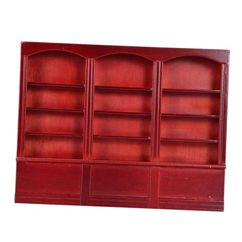 KIMISS Miniature Bookshelf Cabinet for Doll House (Kasztanowy)