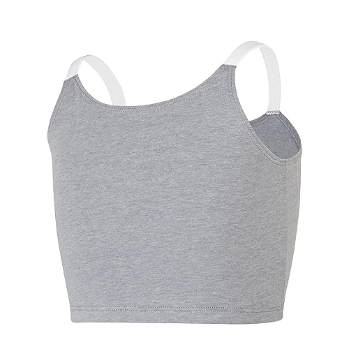 Hanes Girls' Originals Crop Cami Pack, Moisture Wicking Cotton Blend Tank, 5-Pack2