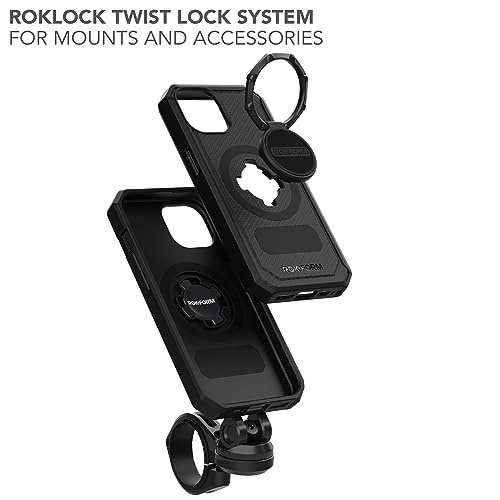 Rokform - iPhone 15 Case, Rugged Series, Magnetic iPhone 15 Cover with RokLock Twist Lock, Drop Tested Armor (Black)