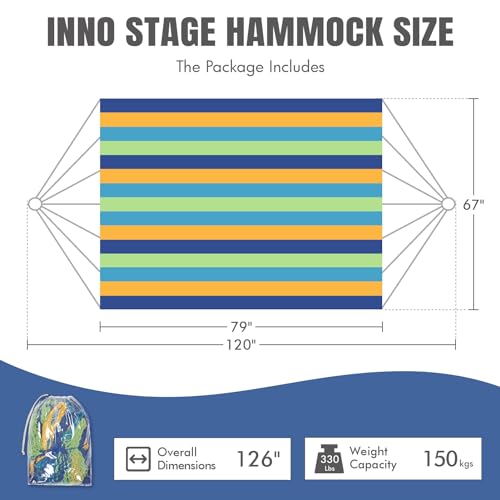 Handwoven Mayan Hammock - Portable Family Hammock with Carry Bag Matrimonial Size Multi-Color Handmade Hammock for Travel Camping Backyard, Porch, Outdoor or Indoor Use by HappyPicnic - Image 2