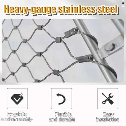Filet de sécurité en corde de jute robuste et inox durable