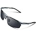 TOREGE Men's Sports Style Polarized Sunglasses For Cycling Running Fishing Driving Golf Unbreakable Al-Mg Metal Frame Glasses M292 (Black&Grey lens)