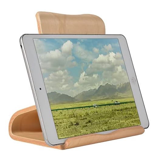SAMDI Support de Tablette Bois, Support iPad Bois: Support Dock pour iPad mini 2 3 4, iPad Pro, iPad Air, Air 2, iPhone 7 Plus, 6s Plus, Nintendo Switch, Samsung Galaxy Tab S3 S4 S5 S6 (Blanc Bouleau)