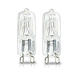Halogen Backofenlampe G9 Oven Lampe 40W Hitzebeständige Halogen Glühbirnen , Warmweiß - 2600k, Bis 500 Grad (2 Stück)