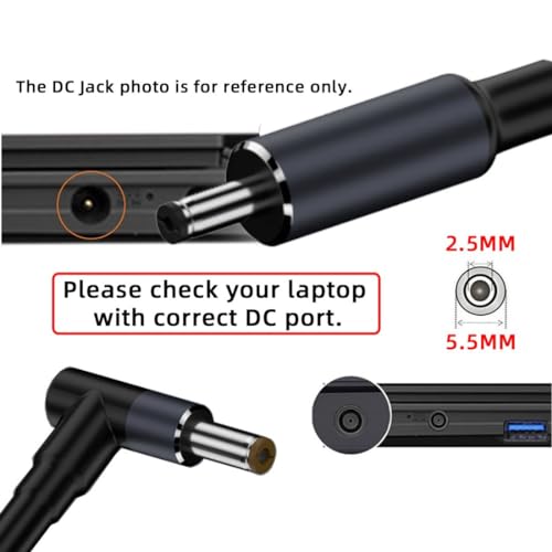 chenyang USB C to DC 5.5x2.5mm 20V Power 65W 100W 135W 140W PD Charge Cable for Laptop - Image 2