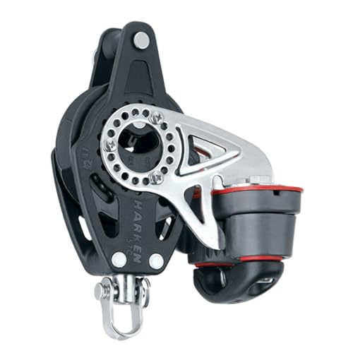 Harken 57mm Single Swivel Carbo Ratchet Block w/ Cam Cleat & Becket