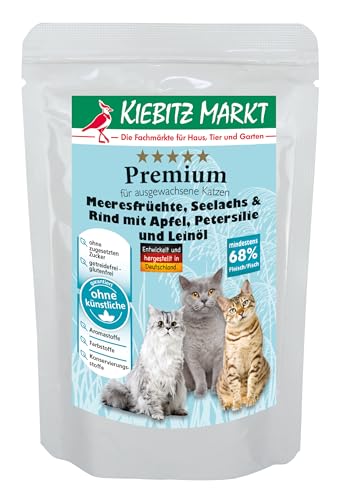Kiebitz Markt Premium Meeresfrüchte Katzenfutter 12x95g