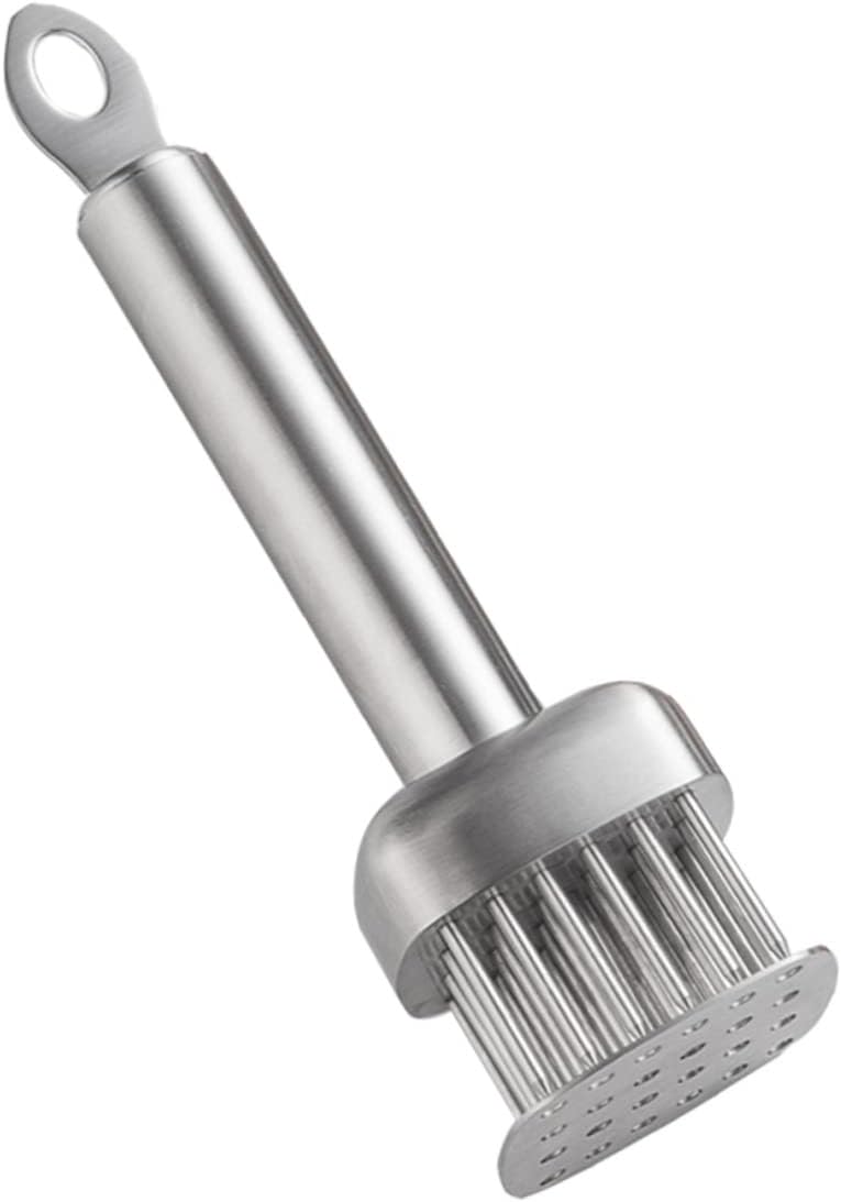 MAGICLULU Stainless Steel Meat Tenderizer Needle Tool Compact Design for Loosening Professional Steak Pounder for Home Chefs and Cooking Enthusiasts and Ergonomic