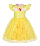 Jurebecia Toddler Girls Nightgowns Princess Nightgown Nightdress Pajamas Sleepwear Nightie Dress for Kids Girls 3t Yellow