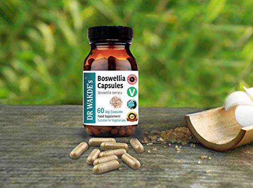 Dr Wakde's Boswellia Capsules (Salai Guggul, Shallaki), 60 Veg Caps, Plant-Based Supplement, All Natural, Vegan #TOP4