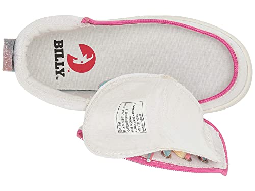 Billy Footwear Kids Classic Lace High Sneakers For Toddler, Little, And Big Kids - Canvas Upper With Zipper Closure, Cushioned Footbed, And Rubber Outsolewhite Rainbow 2 Little Kid M #TOP1
